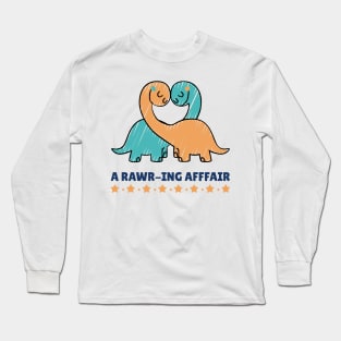 A Rawr-ing Affair Cute Dinos Long Sleeve T-Shirt